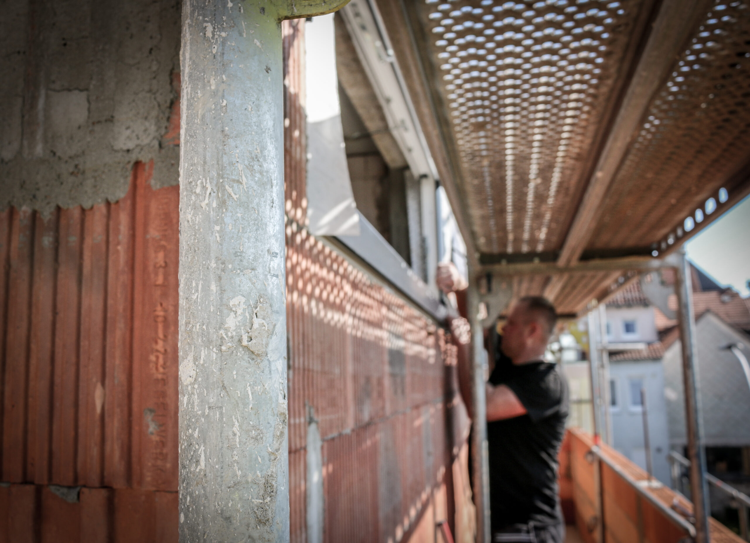 baustelle einbau fenster